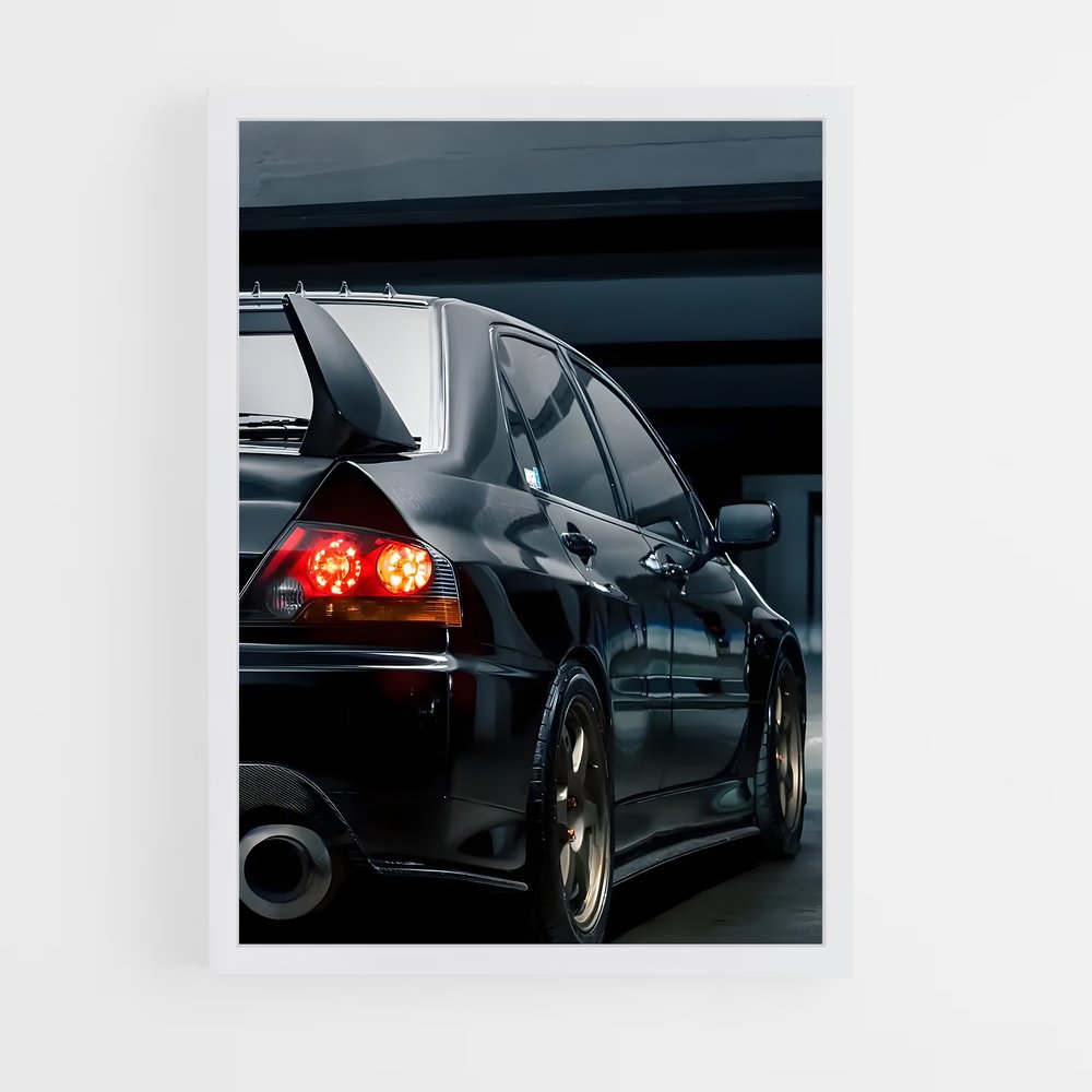 Poster Lancer Noir Éclat – affiche Mitsubishi (vue 3)